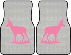 Pronghorn Antelope Silhouette Car Mats