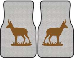 Pronghorn Antelope Silhouette Car Mats
