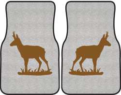 Pronghorn Antelope Silhouette Car Mats
