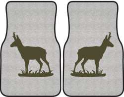 Pronghorn Antelope Silhouette Car Mats