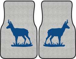 Pronghorn Antelope Silhouette Car Mats