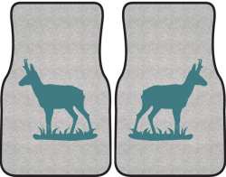 Pronghorn Antelope Silhouette Car Mats
