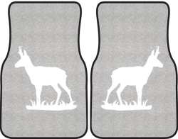 Pronghorn Antelope Silhouette Car Mats