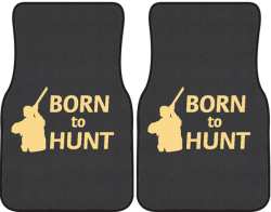 Born to Hunt Shotgun Silhouette Car Mats