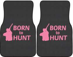 Born to Hunt Shotgun Silhouette Car Mats