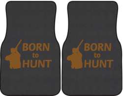 Born to Hunt Shotgun Silhouette Car Mats