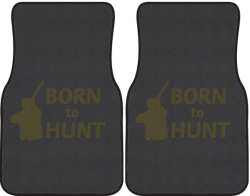 Born to Hunt Shotgun Silhouette Car Mats