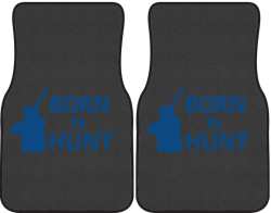Born to Hunt Shotgun Silhouette Car Mats