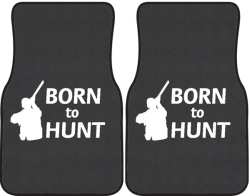 Born to Hunt Shotgun Silhouette Car Mats