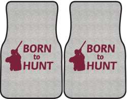Born to Hunt Shotgun Silhouette Car Mats