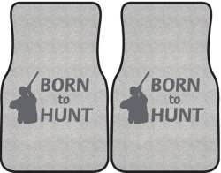 Born to Hunt Shotgun Silhouette Car Mats