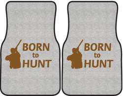Born to Hunt Shotgun Silhouette Car Mats