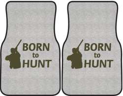 Born to Hunt Shotgun Silhouette Car Mats