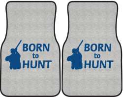 Born to Hunt Shotgun Silhouette Car Mats