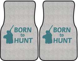 Born to Hunt Shotgun Silhouette Car Mats