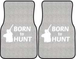 Born to Hunt Shotgun Silhouette Car Mats
