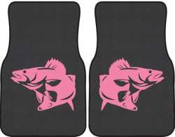 Walleye Striking Silhouette Car Mats