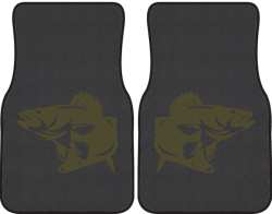 Walleye Striking Silhouette Car Mats