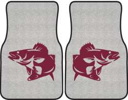 Walleye Striking Silhouette Car Mats