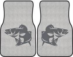 Walleye Striking Silhouette Car Mats