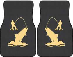 Spring Creek Rainbow Trout Silhouette Car Mats