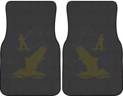 Spring Creek Rainbow Trout Silhouette Car Mats
