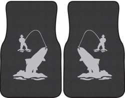 Spring Creek Rainbow Trout Silhouette Car Mats