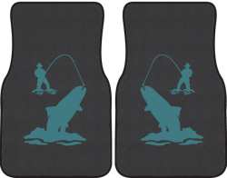 Spring Creek Rainbow Trout Silhouette Car Mats