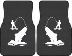 Spring Creek Rainbow Trout Silhouette Car Mats