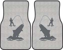 Spring Creek Rainbow Trout Silhouette Car Mats