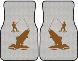 Spring Creek Rainbow Trout Silhouette Car Mats