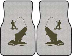 Spring Creek Rainbow Trout Silhouette Car Mats