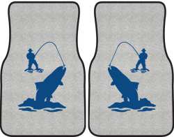 Spring Creek Rainbow Trout Silhouette Car Mats
