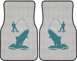 Spring Creek Rainbow Trout Silhouette Car Mats