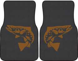 Brown Trout Silhouette Car Mats