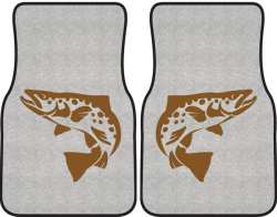 Brown Trout Silhouette Car Mats
