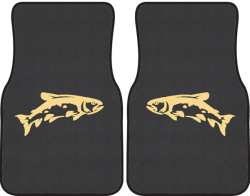 Leaping Trout Silhouette Car Mats