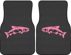 Leaping Trout Silhouette Car Mats