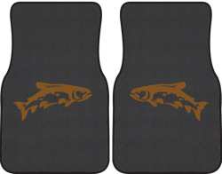 Leaping Trout Silhouette Car Mats