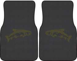 Leaping Trout Silhouette Car Mats