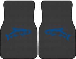 Leaping Trout Silhouette Car Mats