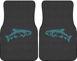 Leaping Trout Silhouette Car Mats