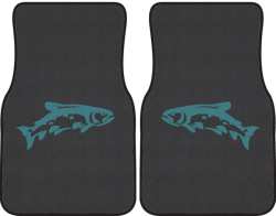 Leaping Trout Silhouette Car Mats