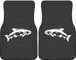 Leaping Trout Silhouette Car Mats