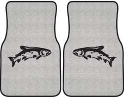 Leaping Trout Silhouette Car Mats
