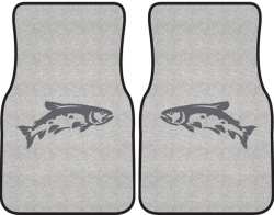 Leaping Trout Silhouette Car Mats