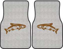 Leaping Trout Silhouette Car Mats