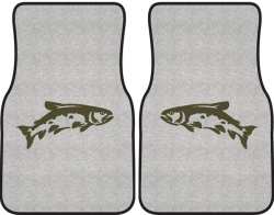Leaping Trout Silhouette Car Mats