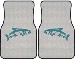 Leaping Trout Silhouette Car Mats