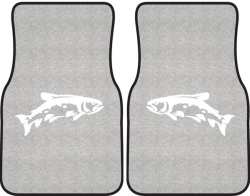 Leaping Trout Silhouette Car Mats